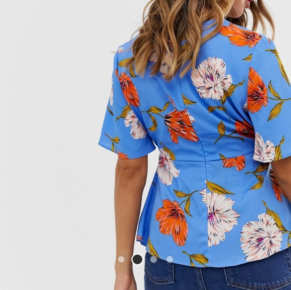 BNWT ASOS Influence tea blouse-plus size - Picture 2 of 8